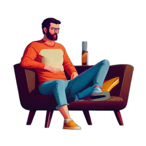 furniture, jacket, bottle, shoes transparent PNG cut-out
