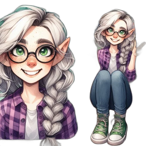 fantasy art, concept art, cartoon, pixel art transparent PNG cut-out
