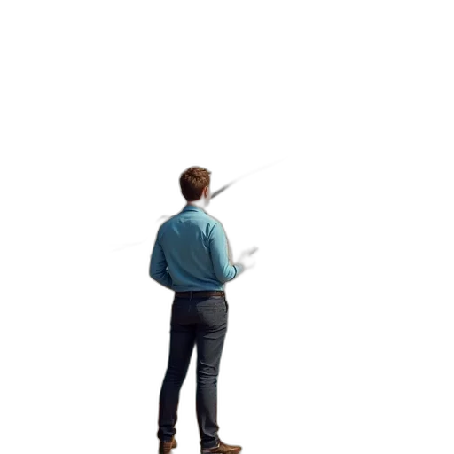 staff, jacket, robot, weapon transparent PNG cut-out