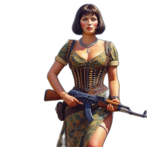 dress, weapon, concept art, comic book art transparent PNG cut-out