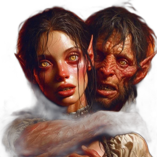 face, concept art, fantasy art, photorealistic transparent PNG cut-out