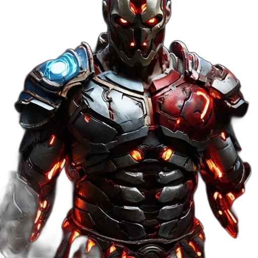 robot, mask, concept art, 3d render transparent PNG cut-out