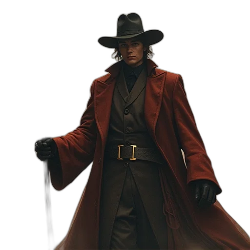 staff, jacket, hat, concept art transparent PNG cut-out