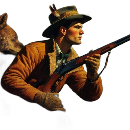 weapon, animal, hat, staff transparent PNG cut-out