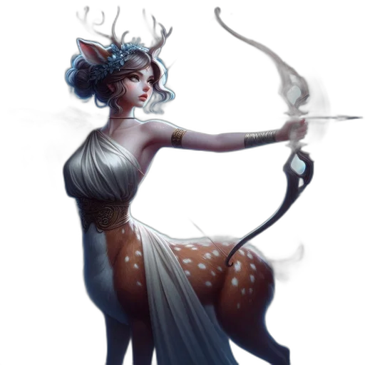 dress, staff, crown, creature transparent PNG cut-out