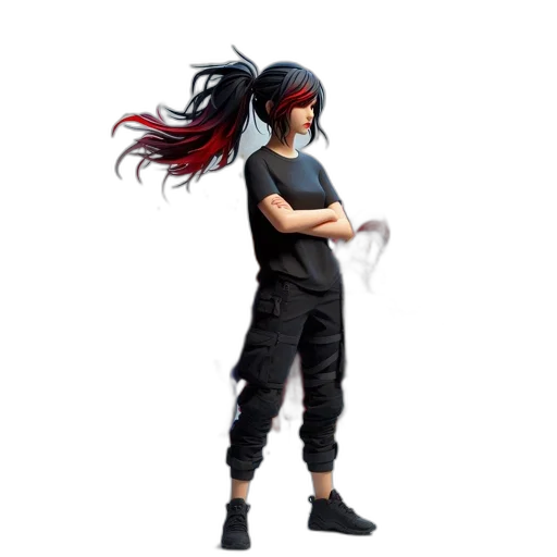 hair, staff, weapon, concept art transparent PNG cut-out