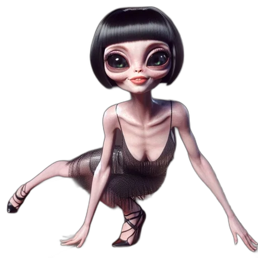 dress, creature, jewelry, concept art transparent PNG cut-out