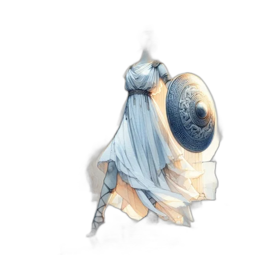 dress, crown, jewelry, staff transparent PNG cut-out