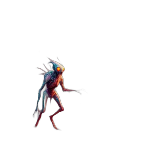 creature, dragon, robot, staff transparent PNG cut-out