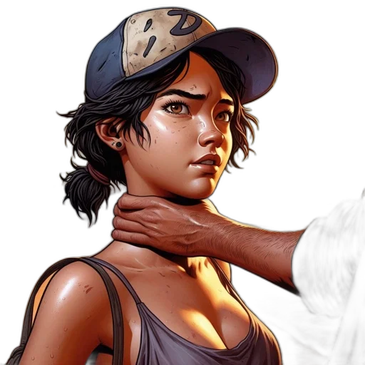 hat, face, concept art, comic book art transparent PNG cut-out
