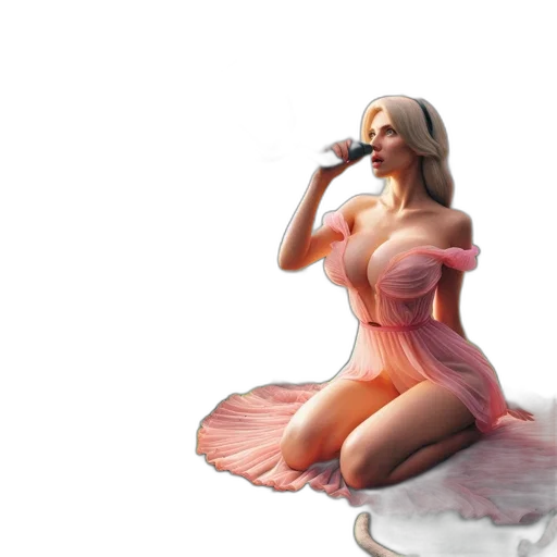 dress, 3d render, concept art, photorealistic transparent PNG cut-out