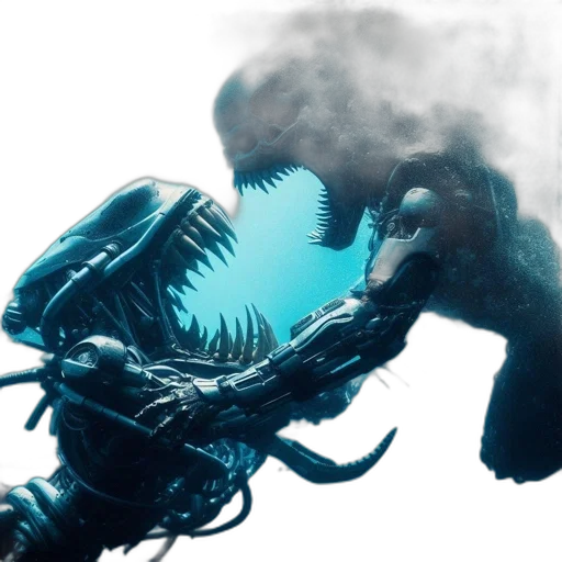 creature, animal, dragon, robot transparent PNG cut-out