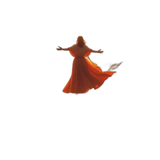 dress, staff, umbrella, creature transparent PNG cut-out