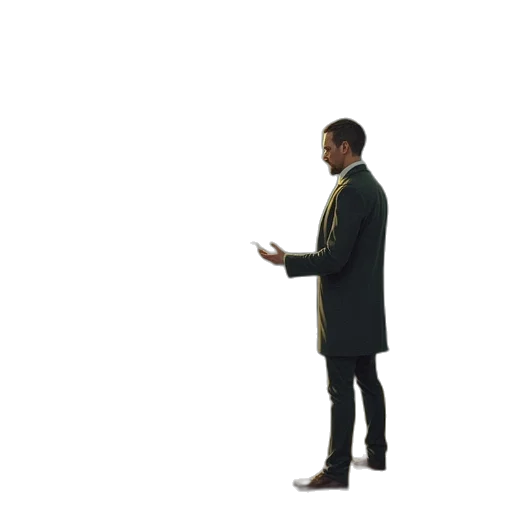 jacket, staff, robot, umbrella transparent PNG cut-out