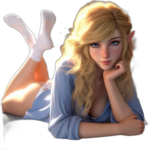 dress, face, staff, fantasy art transparent PNG cut-out