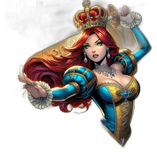 crown, jewelry, staff, fantasy art transparent PNG cut-out