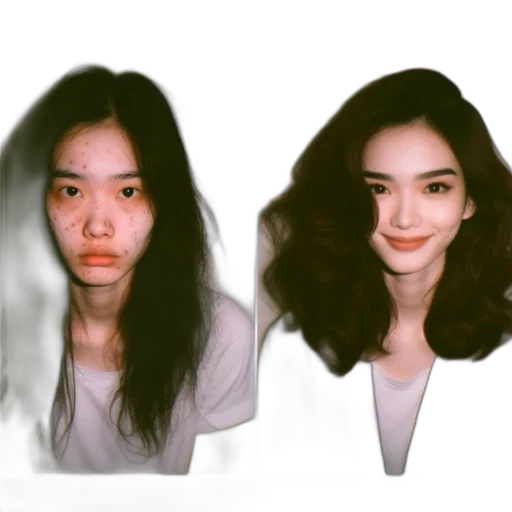 face, hair, creature, crown transparent PNG cut-out