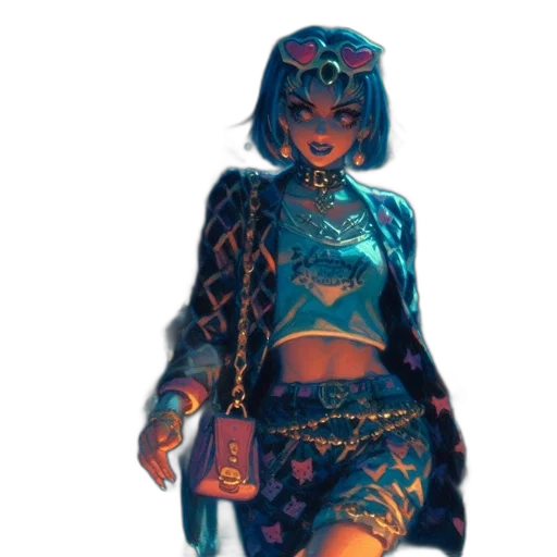 dress, jewelry, jacket, concept art transparent PNG cut-out