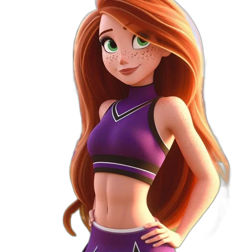 dress, staff, cartoon, 3d render transparent PNG cut-out