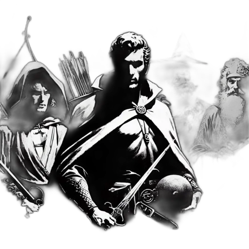 sword, staff, fantasy art, comic book art transparent PNG cut-out