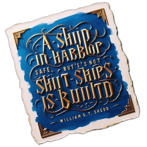 golden, calligraphy, reading, ship transparent PNG cut-out