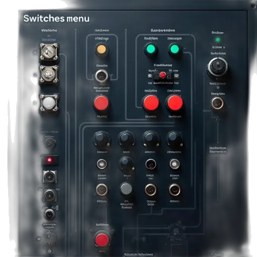 switches, menu, graphical, chart transparent PNG cut-out