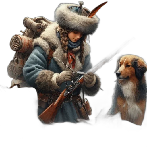 staff, weapon, animal, jacket transparent PNG cut-out