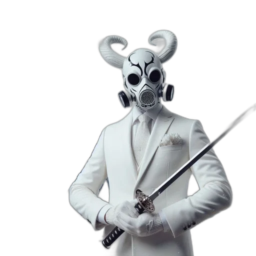 mask, staff, jacket, robot transparent PNG cut-out