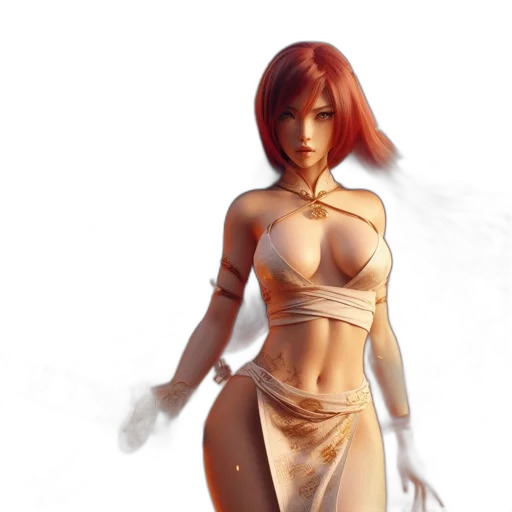 dress, concept art, fantasy art, 3d render transparent PNG cut-out