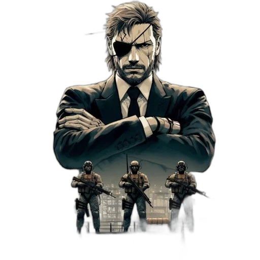 jacket, weapon, concept art, comic book art transparent PNG cut-out