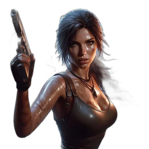 weapon, concept art, cyberpunk, comic book art transparent PNG cut-out