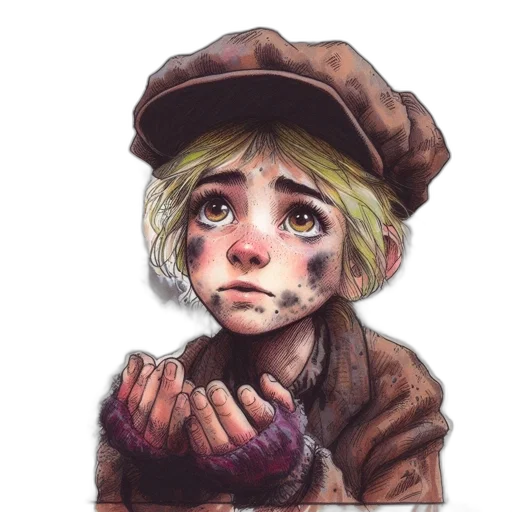 face, hat, creature, weapon transparent PNG cut-out