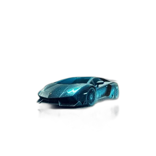 car, robot, 3d render, photorealistic transparent PNG cut-out