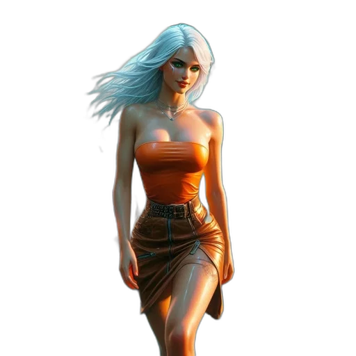 dress, staff, jewelry, weapon transparent PNG cut-out