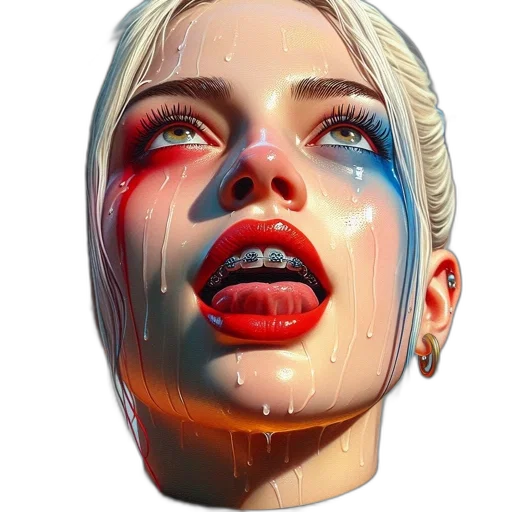 face, mask, photorealistic, 3d render transparent PNG cut-out