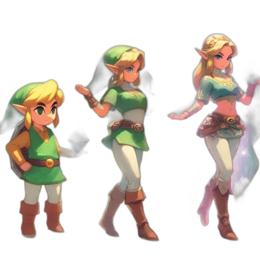 concept art, pixel art, 3d render, fantasy art transparent PNG cut-out
