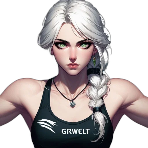 jacket, face, staff, weapon transparent PNG cut-out
