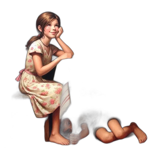 dress, staff, shoes, concept art transparent PNG cut-out