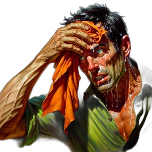 face, concept art, comic book art, photorealistic transparent PNG cut-out