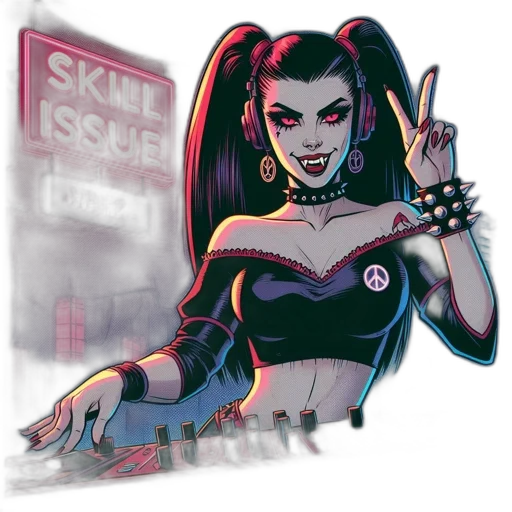 comic book art, cyberpunk, concept art, cartoon transparent PNG cut-out
