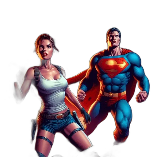 comic book art, concept art, fantasy art, pixel art transparent PNG cut-out