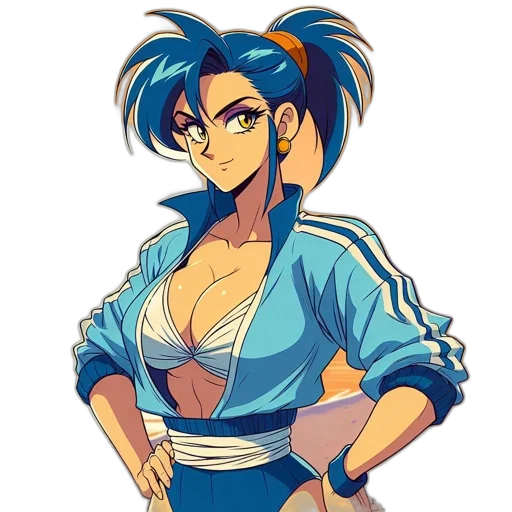 jacket, staff, anime, pixel art transparent PNG cut-out