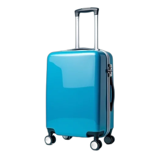 blue, hard, shell, suitcase transparent PNG cut-out
