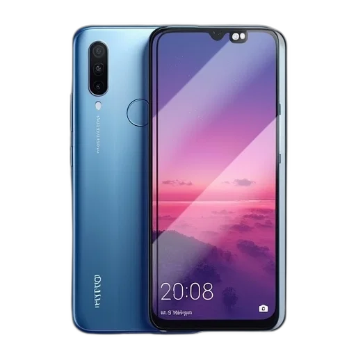 neon, blue, huawei, screen transparent PNG cut-out