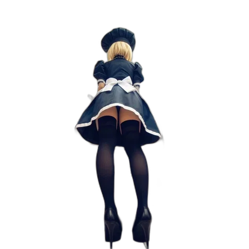 dress, jacket, staff, hat transparent PNG cut-out