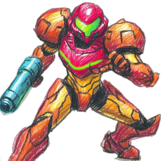 robot, weapon, concept art, pixel art transparent PNG cut-out