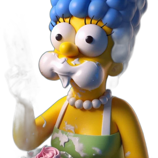 food, staff, face, 3d render transparent PNG cut-out