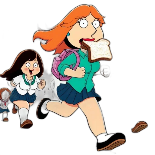cartoon, concept art, comic book art, three transparent PNG cut-out