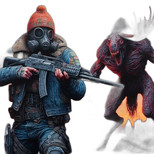 mask, jacket, creature, concept art transparent PNG cut-out