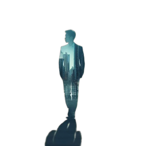 robot, staff, creature, jacket transparent PNG cut-out